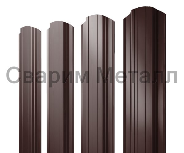 Штакетник Прямоугольный фигурный 0,5 GreenCoat Pural BT RAL 8017